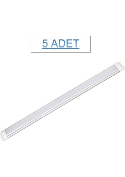 5 Adet 36W LED Bant Armatür Beyaz 120CM