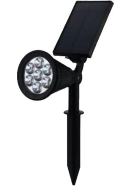 Solar Bahçe Ledli Armatürü Şarjlı CT-7310 Beyaz