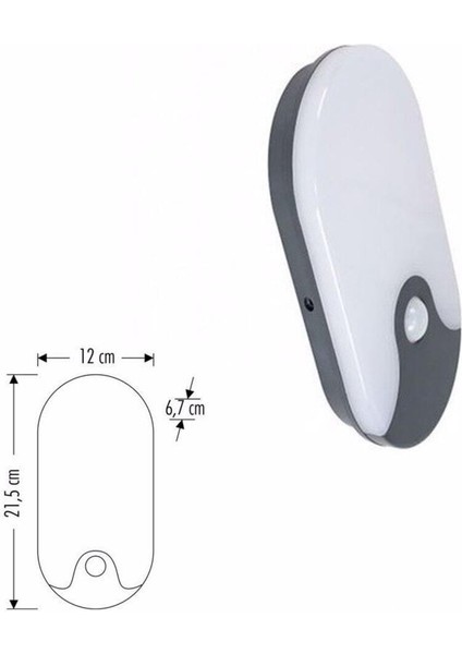 12W Sensörlü Dekoratif LED Aplik CT-7093