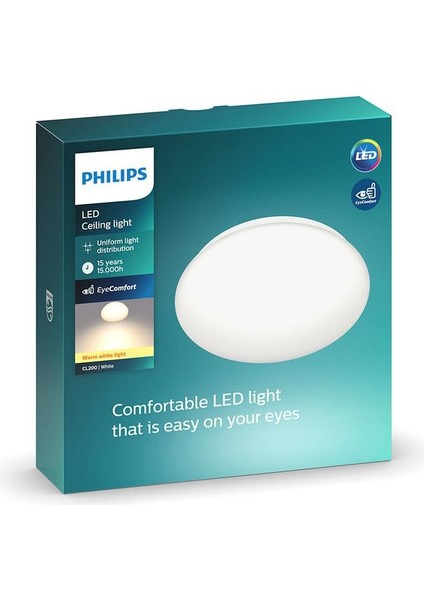 17W Moire CL200/ LED Plofonyer Tavan LAMBASI/EYECOMFORT/2700K-SARIIŞIK/1700LUMEN/A+