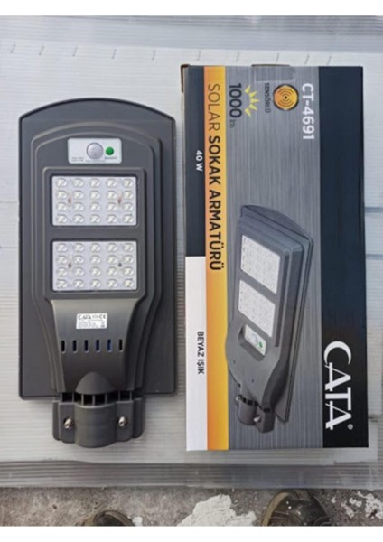 CT-4691 40W Solar Sokak Armatürü- Beyaz Işık AYDNLTMDNYM-CT-4691