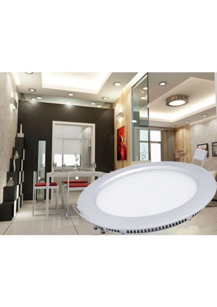 Zmr 18 Watt LED Spot Tavan Sıva Altı Yuvarlak Panel 10 Adet Driverli