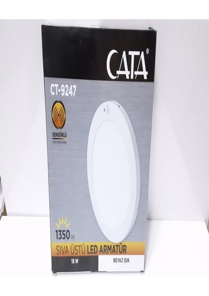 CT-9247 18W/6400K S.ü Sen. LED Armatür (Beyaz) fırsatları