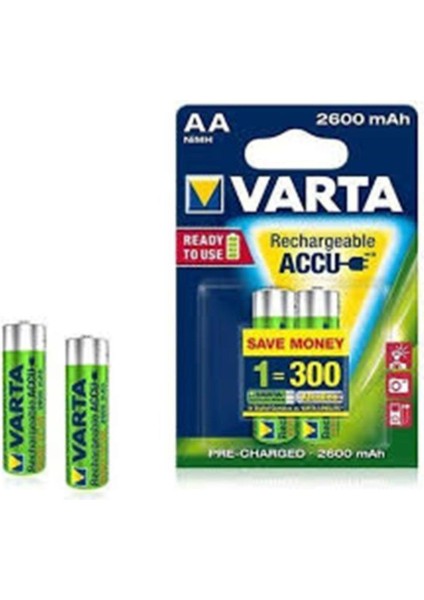 2600MAH Aa Şarjlı Kalem Pil