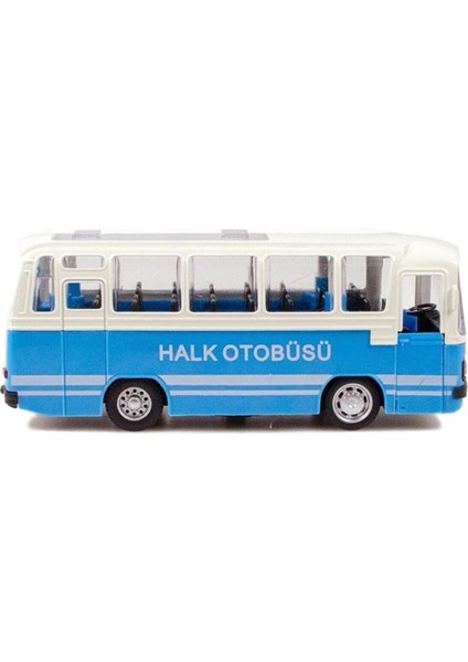 Oyuncak Metal Halk Otobüsü Pilli Sesli Işıklı Çek Bırak Özellikli Mavi Halk Otobüsü 15 cm fiyatları