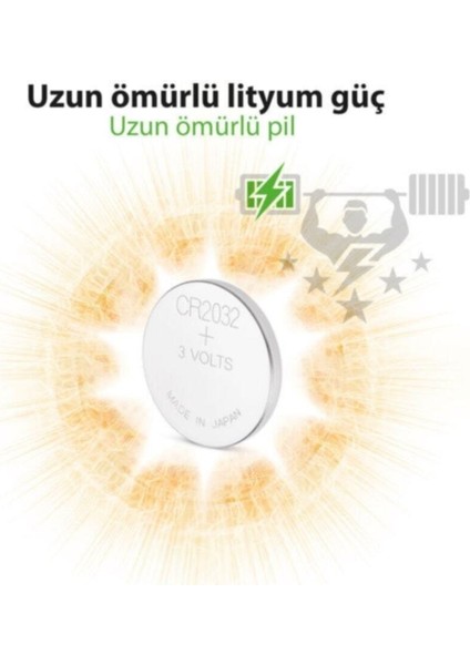 Batteries CR2032 Lityum Düğme Pil, 3 Volt, 5'li Kart GP2032