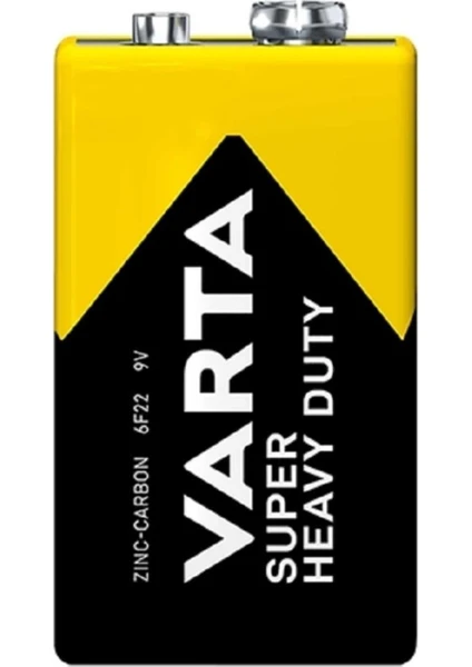 Varta Super Heavy Duty 9 Volt Pil Yeni Taze Pil ( 1 Adet )