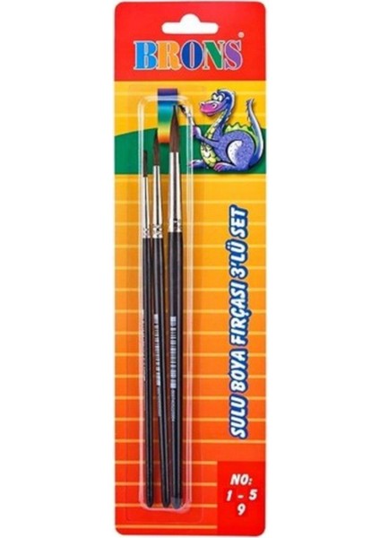 Üçlü Sulu Boya Fırçası Seti BR-671