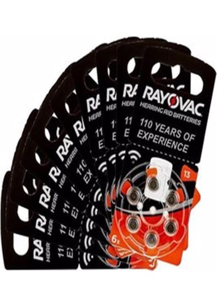 10 Numara Kulaklık Pili Işitme Cihazı Pili 10 Paket 60 Adet modelleri