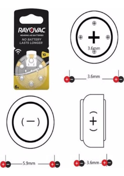 10 Numara Kulaklık Pili Işitme Cihazı Pili 10 Paket 60 Adet fırsatları