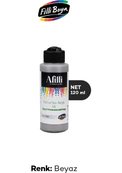 Afilli Multisurface Akrilik Ipeksi Mat 120 ml Beyaz