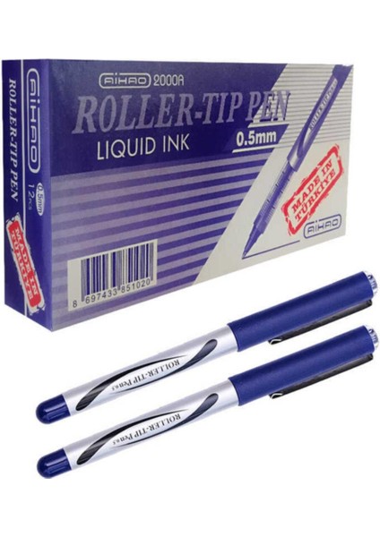 Aıhao Roller Tıp Pen 0.5 mm Mavi 12'li Paket fiyatları