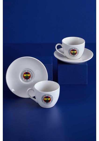Neva N3424 Fenerbahçe Lisanslı Arma Logo 2'li Çay Fincan Takımı