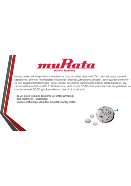 Murata SR621SW 364 1.5V Silver Yeni Tarihli Saat Pili 10 Lu