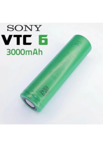 -Murata Us 18650 Vtc6 - 3.7V 3000 Mah Li-Ion Şarjlı Pil - 20A Başsız 1 Adet