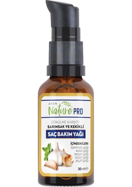 Kadın Avon Nature Pro Sarımsak ve Kekikli Saç Bakım Yağı ml