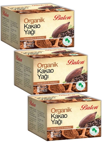 3 Adet Organik Kakao Yağı 50 ml