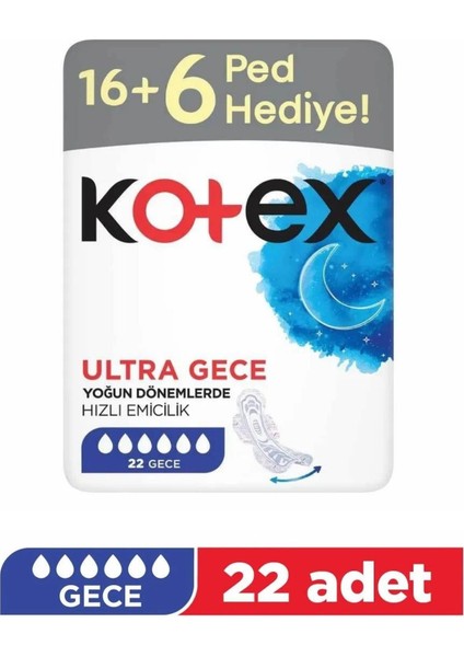 Ultra Dev Eko Gece 22'li 2 Adet Kotex Ultra Gece 22 fiyatları