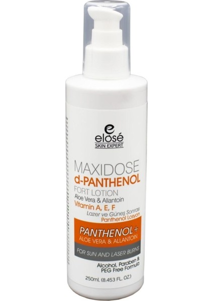 Maxideose D Panthenol Lazer ve Güneş Sonrası Losyon Aloe Vera Allantoin 250 ml