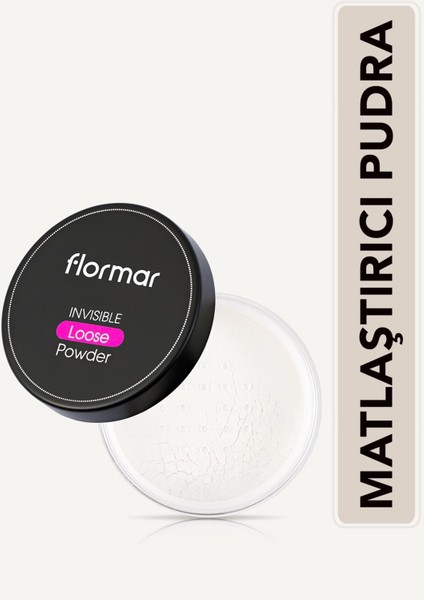 Flormar Mat Bitişli Toz Sabitleyici Transparan Pudra - Invisible Loose Powder - 001 - 8690604271467