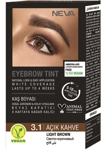 Eyebrow Tınt Kaş Boyası 15ML (Vegan) 3.1 Açık