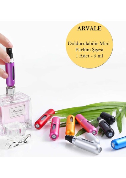 Doldurulabilir Mini Parfüm Şişesi 5 ml - Cep Parfüm Şişesi