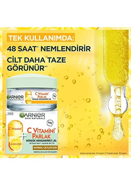 Garnier C Vitamini Parlak Günlük Nemlendirici Jel 50 ml