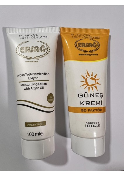 Argan Yağlı Losyon & Güneş Kremi 50 Faktör 100 ml