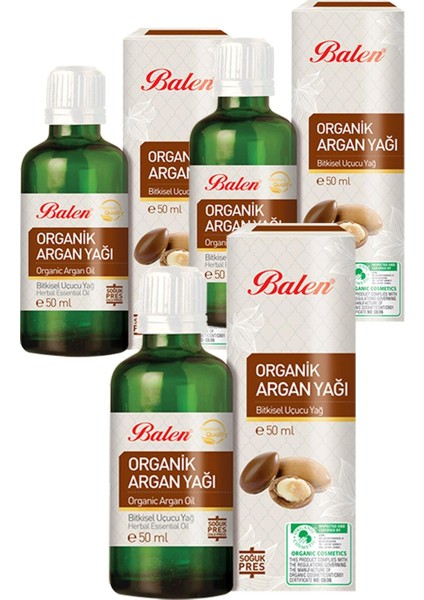 3 Kutu Organik Argan Yağı 50 ml x 3 Organik Sertifikalı Argan Yağı Organic Argan modelleri
