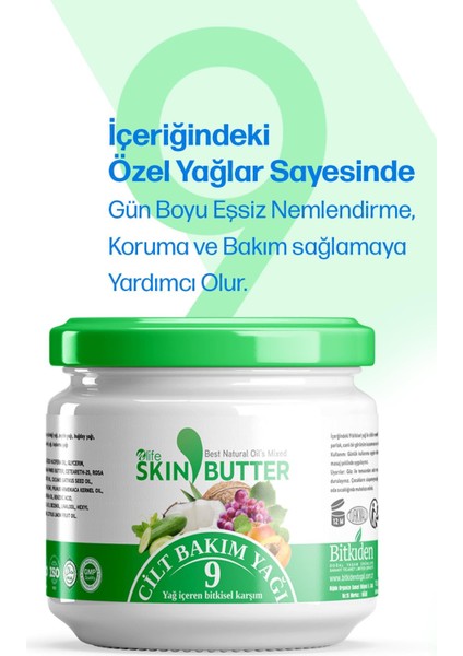 2 Li Skin Butter Cilt Bakım Kremi 9 Bitkisel Yağ Karışımı 190X2 ml