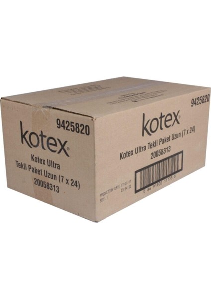 Koteks Kotex Ultra Uzun Hijyenik Ped 7'li 7*24 ( 168 )