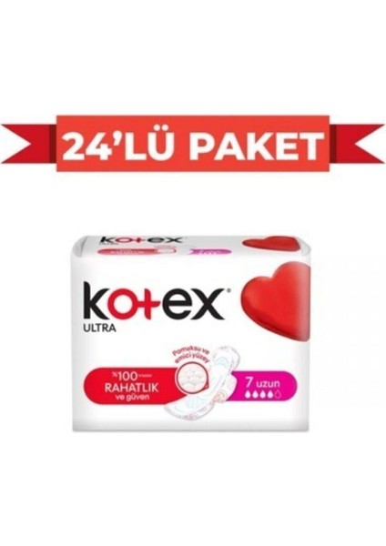 Koteks Kotex Ultra Uzun Hijyenik Ped 7'li 7*24 ( 168 )