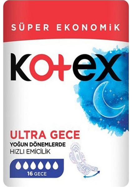 Ultra Süper Ekonomik Paket Gece 16'lı x 6 Paket