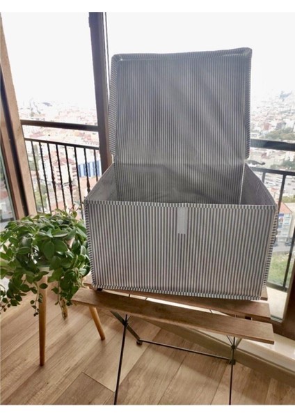 Daisyhome 2 Adet Kapaklı Kutu Hurç Ma x i Boy 50*40*30* Çok Amaçlı Kutu Hurç indirimleri