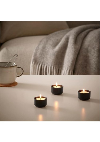 Ec Shop Hedervard Siyah Tealight Mumluk 3 Cm