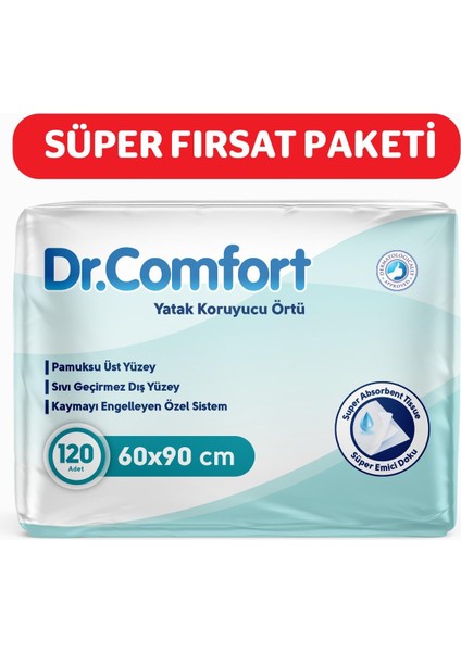 Dr. Comfort 60 x 90 Yatak Koruyucu Örtü 30 'Lu x 4 (120 Adet)