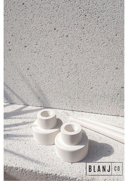 Blanj 2'Li Step Beyaz Şamdan Mumluk fiyatları