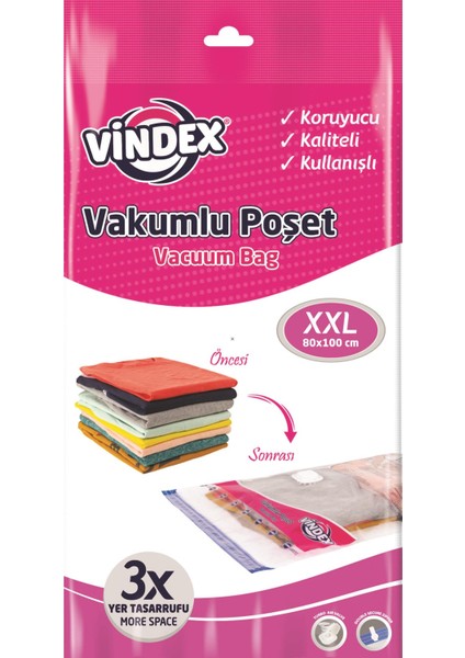 Vinde x  5'Li Eko Vakumlu Poşet Vakumlu Hurç Ekonomik Set