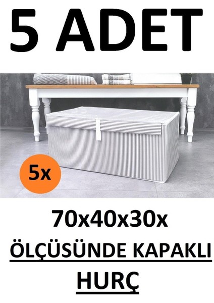 Daglus 5 Adet Kapaklı Kutu Hurç Mega Boy 70*40*30* Çok Amaçlı Kutu Hurç fiyatları