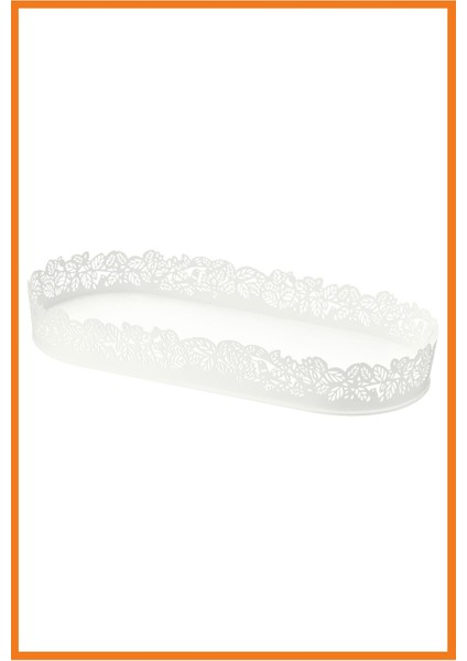 Samverka Mum Tabağı 35 x 15 cm Beyaz