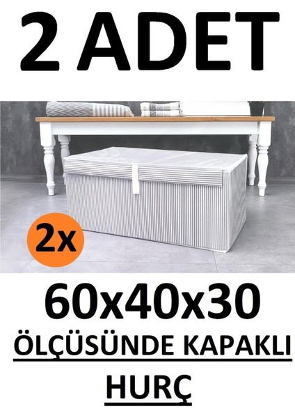 EC Shop Yegge 2 Adet Kapaklı Kutu Hurç Mega Boy 60*40*30* Çok Amaçlı Kutu Hurç Mega