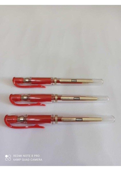 UM-153 Signo Broad Kırmızı Roller Kalem 1,0 mm Uniball UM-153 3'lü Set