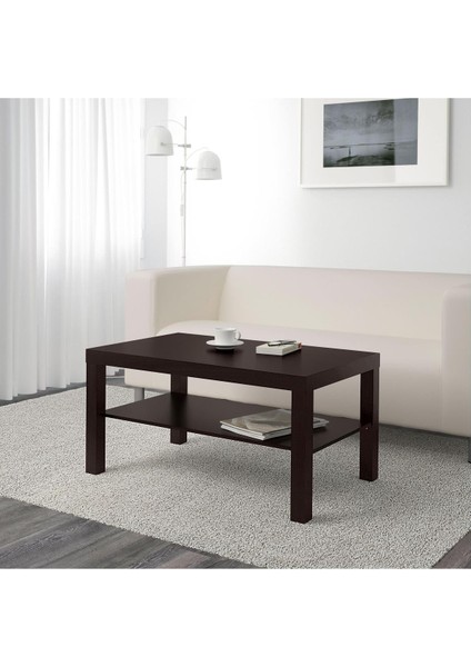 Dekoratif Lack Orta Sehpa Mobilya Siyah Renkli (55 x 90 cm ) Lack Orta