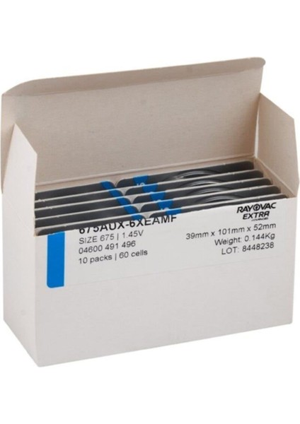 Extra Advanced 675 / PR44 Numara Kulaklık Pili 6lı - 10LU Paket
