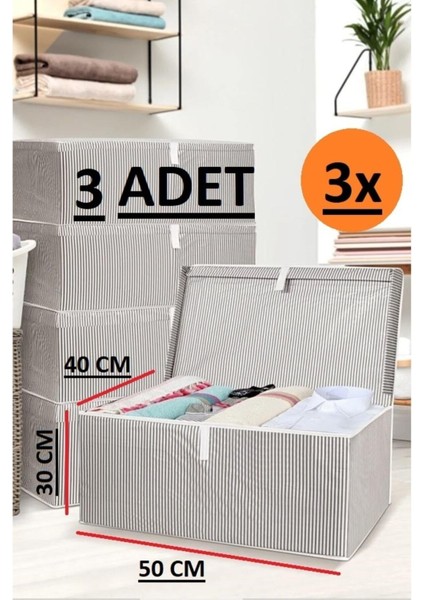 Daglus Alas 3 Adet Kapaklı Kutu Hurç Ma x i Boy 50*40*30* Çok Amaçlı Kutu Hurç fiyatları
