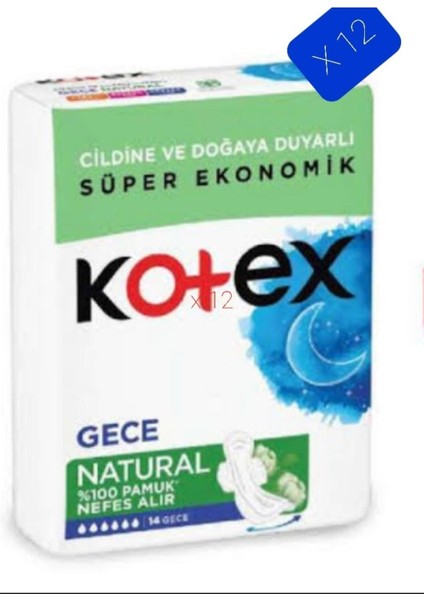 Natural Quadro Gece 14 Lü 12 Paket