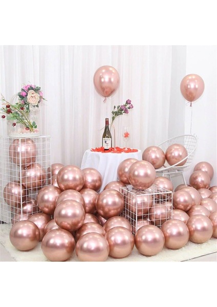 Rosegold Krom Balon 10 Adet