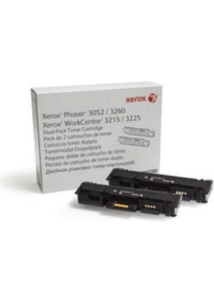 Xerox Phaser 3052/3260/WC 3215/3225 2li Black Toner (2X3000 Sf) (