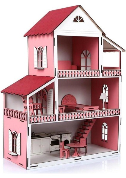 Ahşap Çocuk Oyun Evi 60 cm Mobilyalı Yerli Üretim modelleri