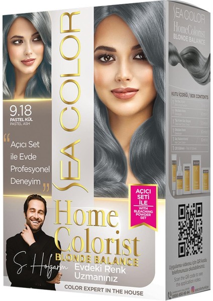 2 Tüp Home Colorist 9.18 Pastel Kül Premium Saç Boyası Evde Profesyonel Sonuç